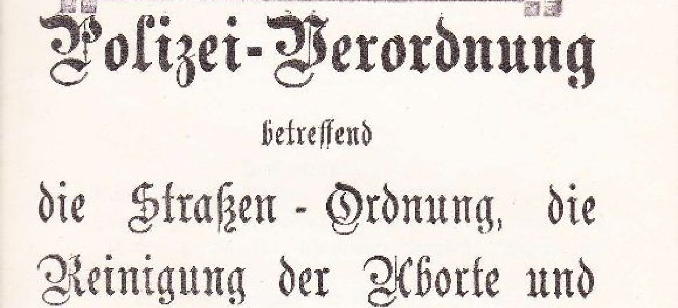 Polizei-Verordnung der Stadt Leer aus dem Jahr 1909